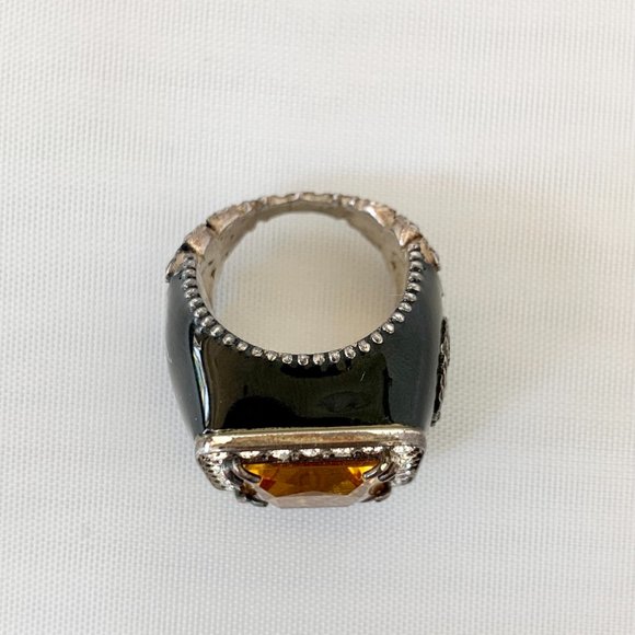 Gucci GG Crystal-embellished Signet Ring in Orange - Picture 7 of 7